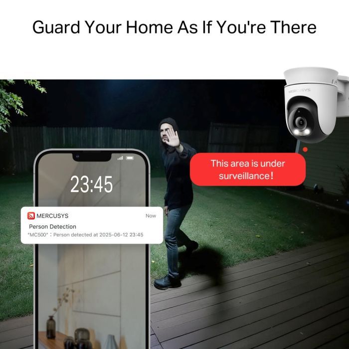 Камера відеоспостереження Mercusys IP-Камера MERCUSYS MC500 FHD N300 microSD motion detection, зовнішня (MC-500) зображення 7