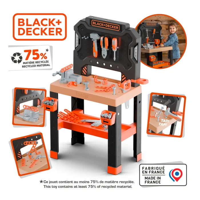 Игровой набор Smoby Блэк+Деккер. Мастерская 78 аксессуаров (7600360739) изображение 4