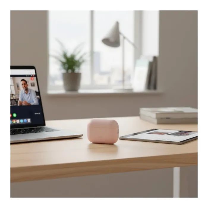 Чехол для наушников Uniq Lino для AirPods Pro 3 gen Silicone Pink (8886463696873) изображение 7