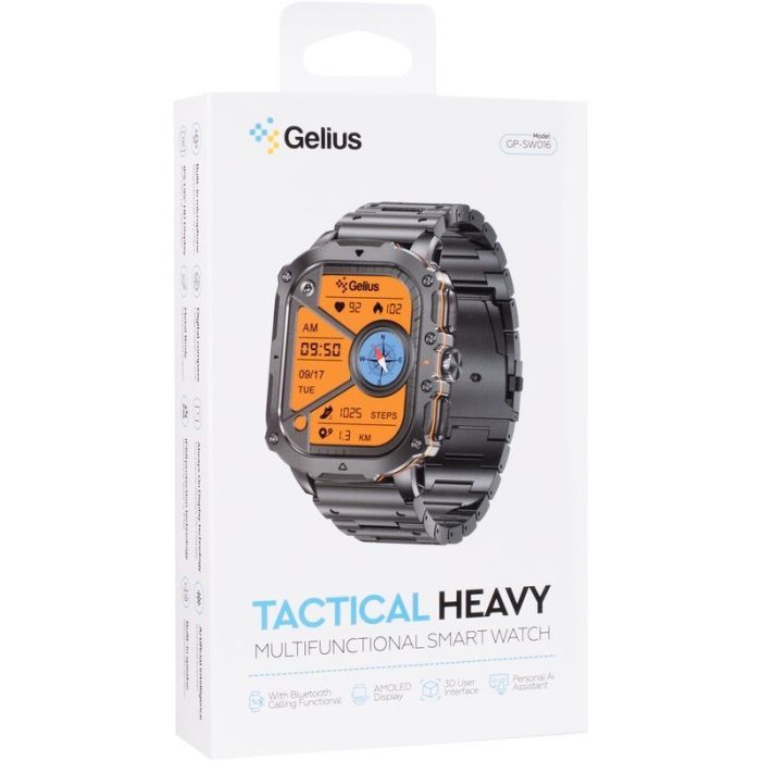 Смарт-годинник Gelius Tactical Heavy (GP-SW016) Silver Titan (2099901019103) зображення 11