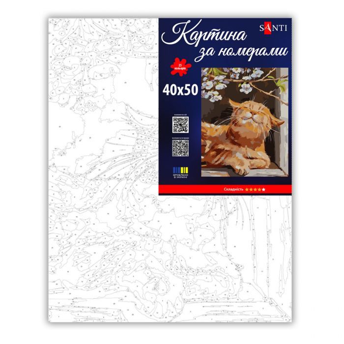 Картина по номерам Santi Весняний кіт 40х50 см (955781) зображення 2
