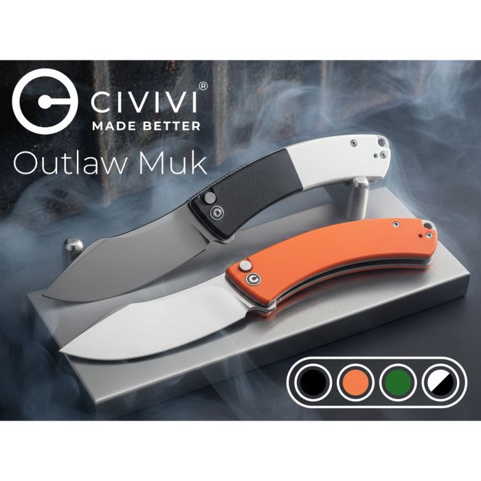 Нож Civivi Outlaw Muk, Orange G10, Stonewash (C24079-2) изображение 9