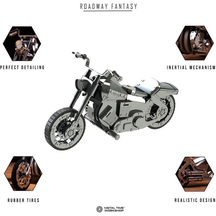 Конструктор Metal Time Колекційна модель Roadway Fantasy Механічний мотоцикл (MT012) зображення 3
