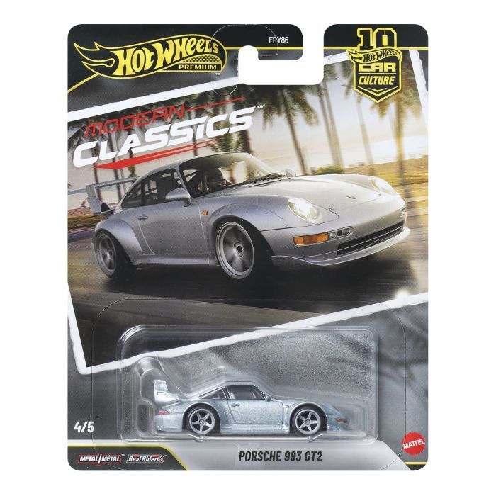 Масштабна модель автомобіля Hot Wheels Car Culture Porsche 993 GT2 (JKF16) зображення 5