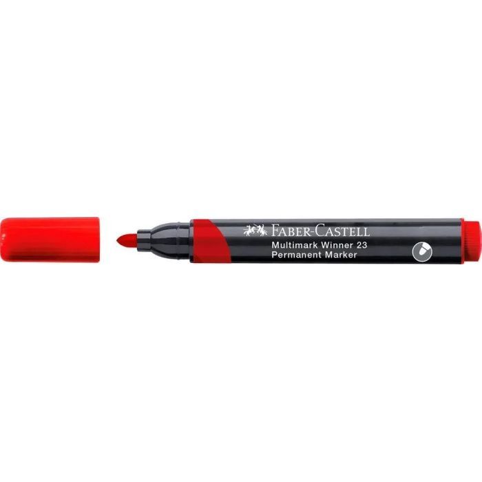Маркер Faber-Castell перманентный Multimark Winner 23, цвет красный (32837) изображение 3