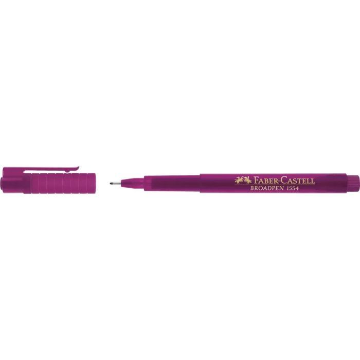 Лайнер Faber-Castell BROADPEN 1554 червоний, 0,8 мм (25785) зображення 2