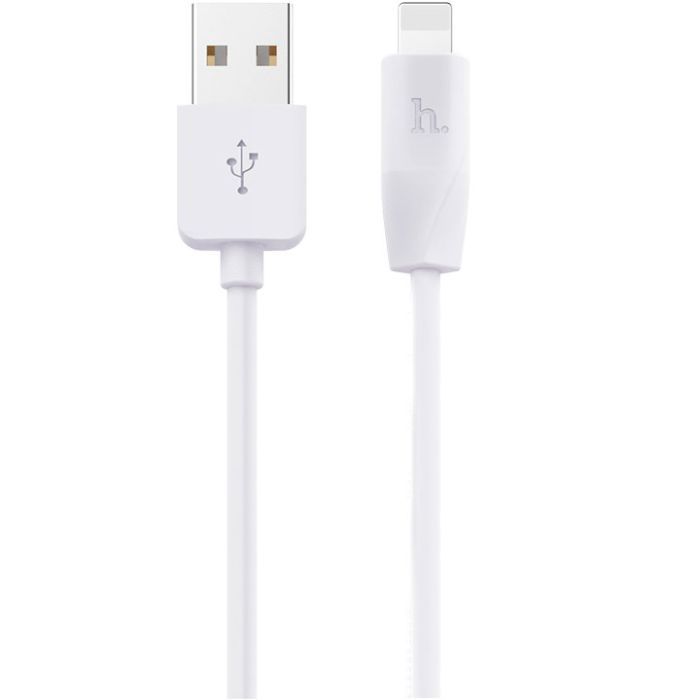 Дата кабель USB 2.0 AM to Lightning 1.0m 2.4A X1 white HOCO (6957531032007)