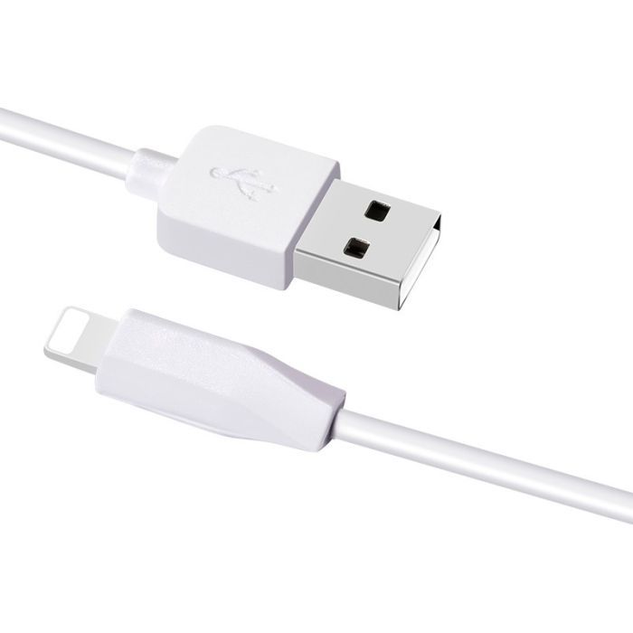 Дата кабель USB 2.0 AM to Lightning 1.0m 2.4A X1 white HOCO (6957531032007) изображение 2
