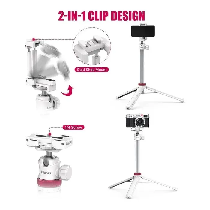 Штатив Ulanzi Vijim Multi-functional Mini Tripod White (2503A) изображение 3