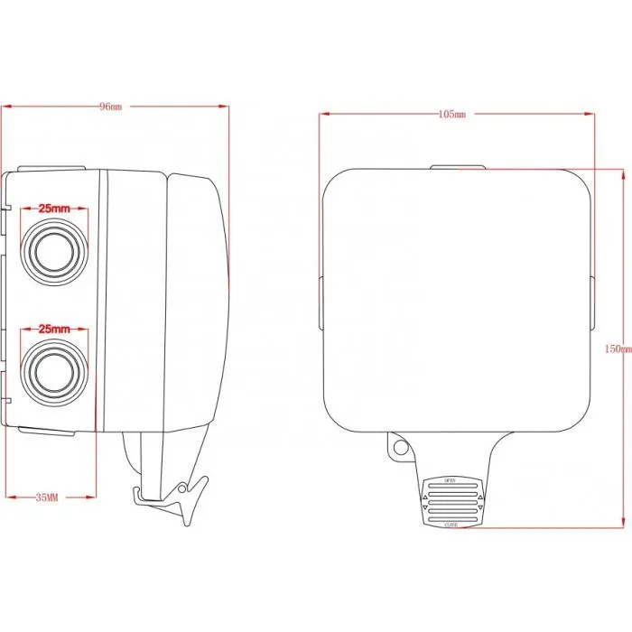 Компьютерная розетка Kingda IP66 for Keystone (KD-WP6039OTD) изображение 12
