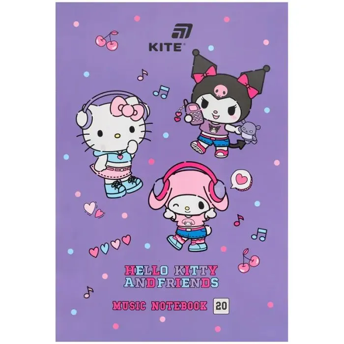 Тетрадь Kite для нот Hello Kitty A4, 20 листов (HK26-404)