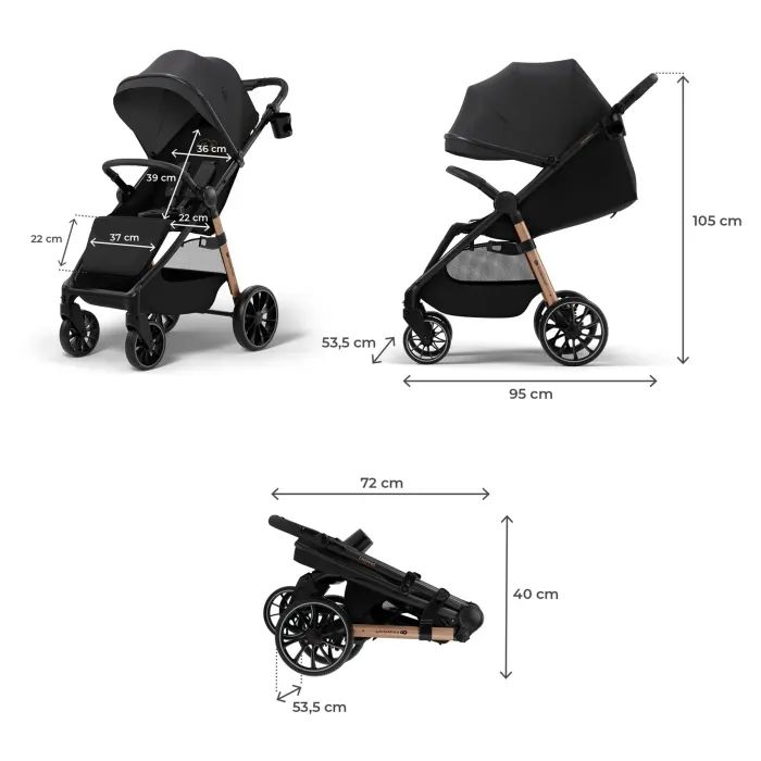 Коляска Kinderkraft Grande 2 Burgundy (KSGRAN02BRG0000) (5902533929573) зображення 5