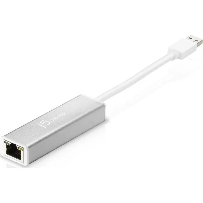 Переходник USB 3.0 AM to RJ45 Ethernet 1000Mbps black J5create (JUE130-N) изображение 2
