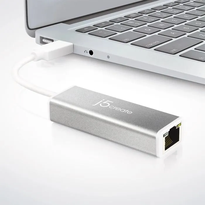 Переходник USB 3.0 AM to RJ45 Ethernet 1000Mbps black J5create (JUE130-N) изображение 4