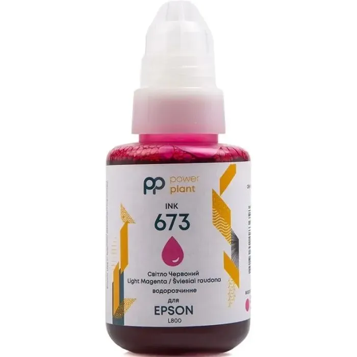 Чорнило PowerPlant Epson 673 L800 140г Light Magenta (PP673LM)