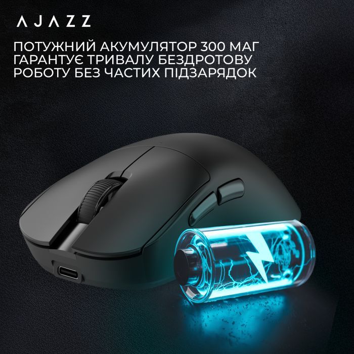 Мишка Ajazz x Nacodex NJ08-MC Wireless/Bluetooth/USB White (NJ08-MC-W) зображення 14