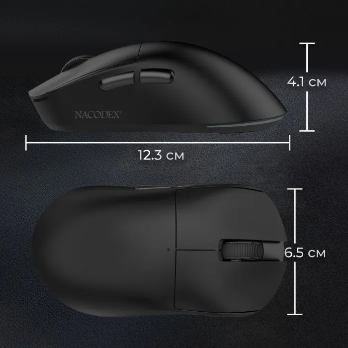 Мишка Ajazz x Nacodex NJ08-MC Wireless/Bluetooth/USB Black (NJ08-MC-B) зображення 15