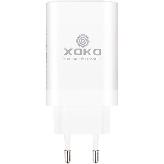 Зарядное устройство XoKo 2xUSB-C PD65W + 1xUSB QC3.0 GaN white (XK-QC-630) изображение 10