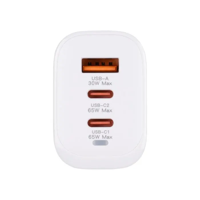 Зарядное устройство XoKo 2xUSB-C PD65W + 1xUSB QC3.0 GaN white (XK-QC-630) изображение 7