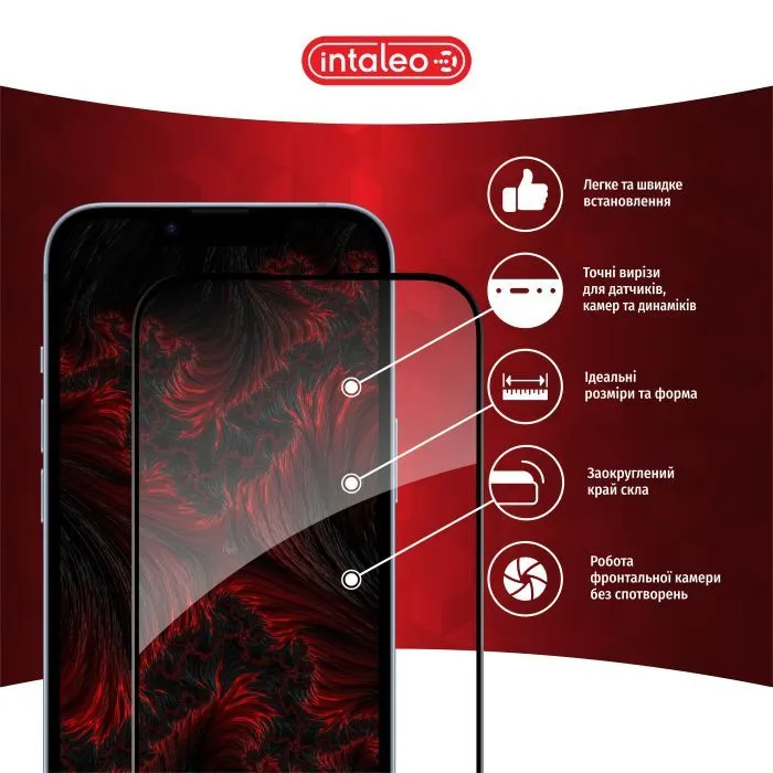 Скло захисне Intaleo Full Glue ESD Apple iPhone 17e Black (1283126636967) зображення 3