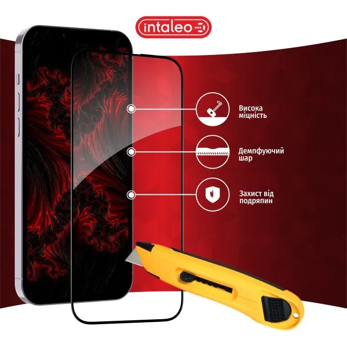 Скло захисне Intaleo Full Glue ESD Apple iPhone 17e Black (1283126636967) зображення 5