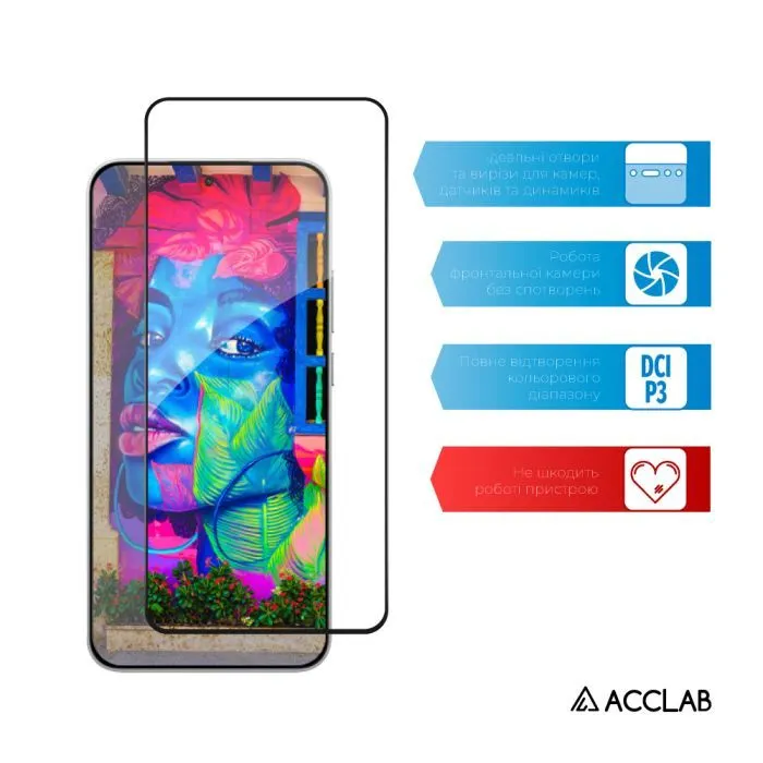 Скло захисне ACCLAB Full Glue ESD Xiaomi POCO F7 Black (1283126623974) зображення 5
