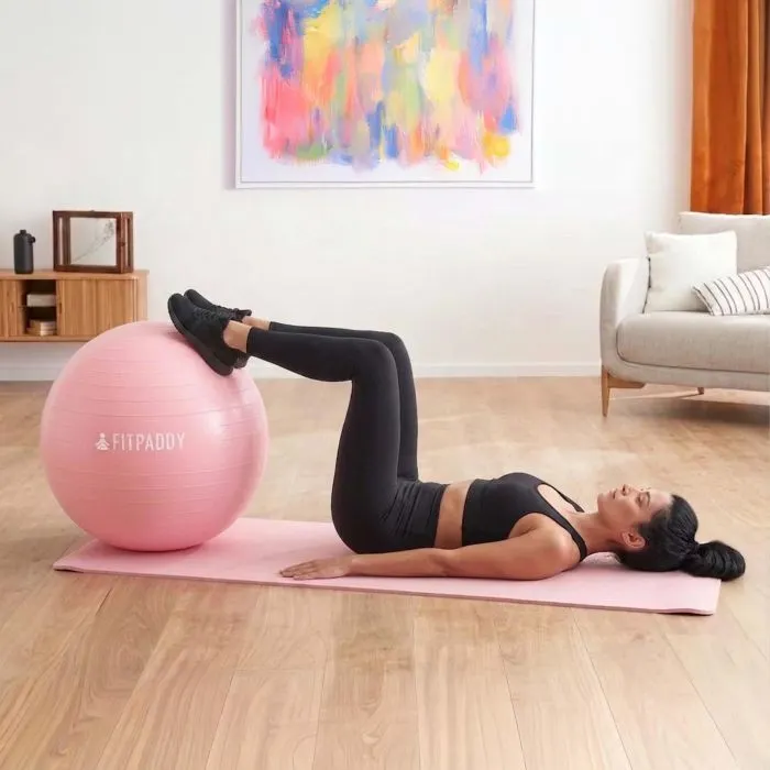 М'яч для фітнесу Fitpaddy 65 см рожевий (GBALL65PK) зображення 3