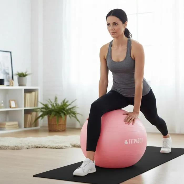 М'яч для фітнесу Fitpaddy 65 см рожевий (GBALL65PK) зображення 4