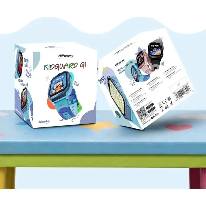 Смарт-годинник HiFuture Kidguard G1 з GPS, 4G та камерою Pink Purple (KidguardG1.Pink-Purple) зображення 7