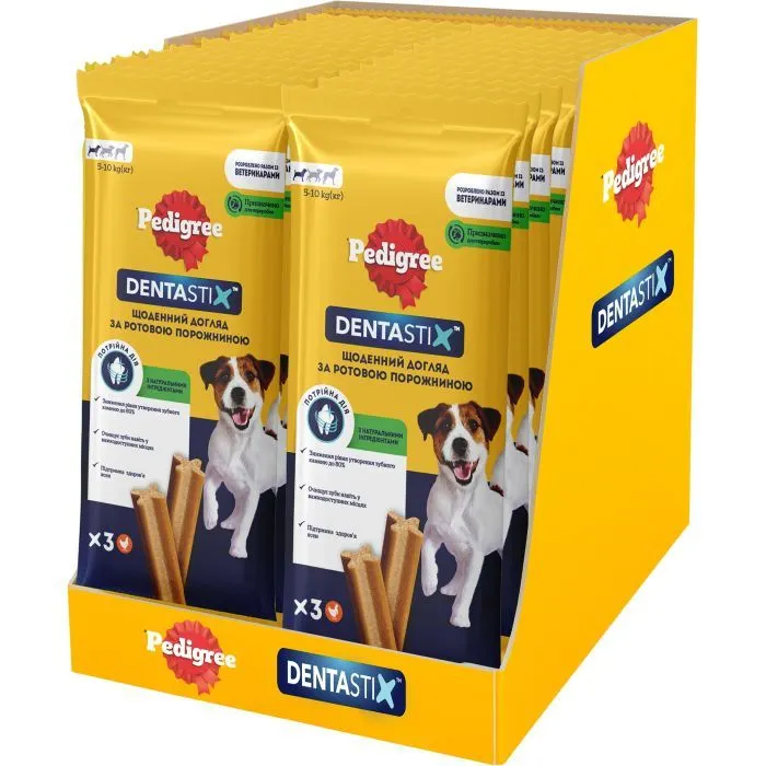 Ласощі для собак Pedigree Denta Stix для чищення зубів 45 г (5998749106877)