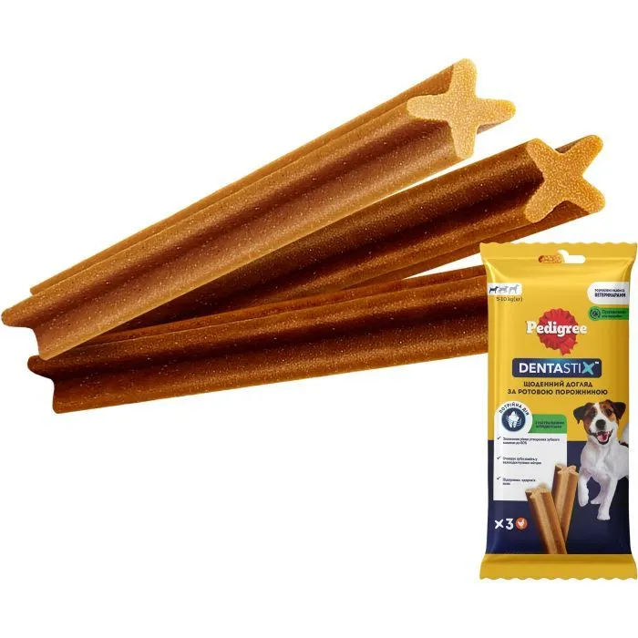 Ласощі для собак Pedigree Denta Stix для чищення зубів 45 г (5998749106877) зображення 2