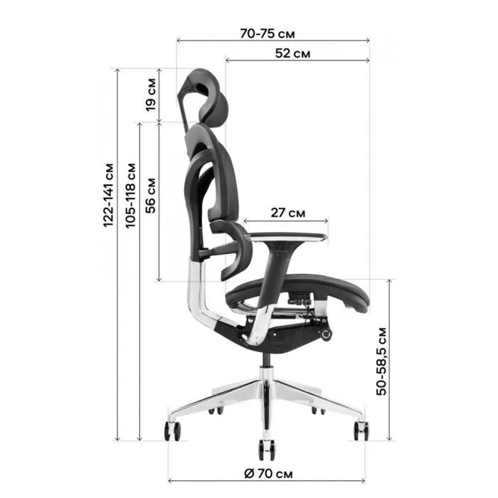 Офісне крісло GT Racer X-782 Light Gray (X-782 Light Gray (W17-1)) зображення 9