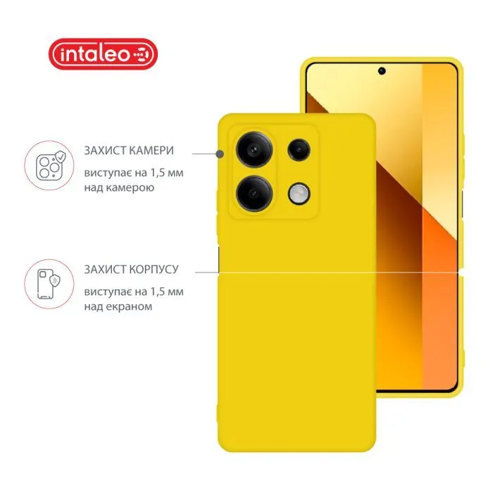 Чохол до мобільного телефона Intaleo Silicone Xiaomi Redmi Note 13 5G Yellow (1283126601101) зображення 3