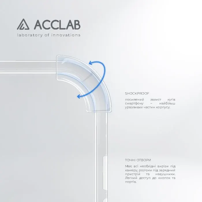 Чохол до мобільного телефона ACCLAB ShockProof Apple iPhone 14 Pro Max Transparent (1283126553677) зображення 3