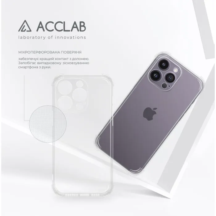 Чохол до мобільного телефона ACCLAB ShockProof Apple iPhone 14 Pro Max Transparent (1283126553677) зображення 5