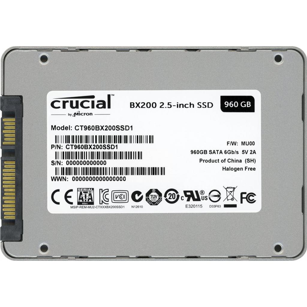 Накопитель SSD 2.5" 960GB Micron (CT960BX200SSD1) изображение 4