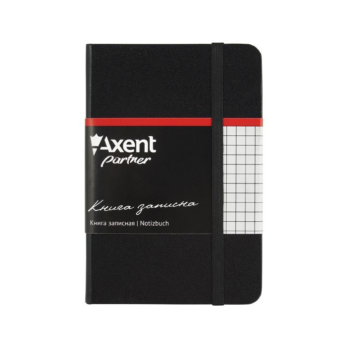 Книга записна Axent Partner, 95*140, 96sheets, square, black (8301-01-А)