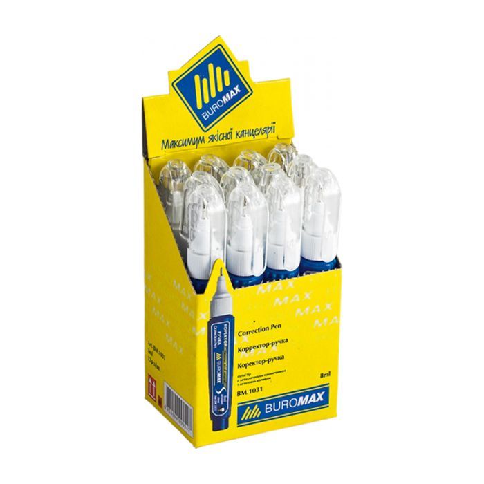 Корректор Buromax pen 8 ml, metal tip (BM.1031) изображение 2
