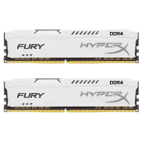 Модуль памяти для компьютера DDR4 16GB (2x8GB) 2400 MHz HyperX Fury White Kingston Fury (ex.HyperX) (HX424C15FW2K2/16)
