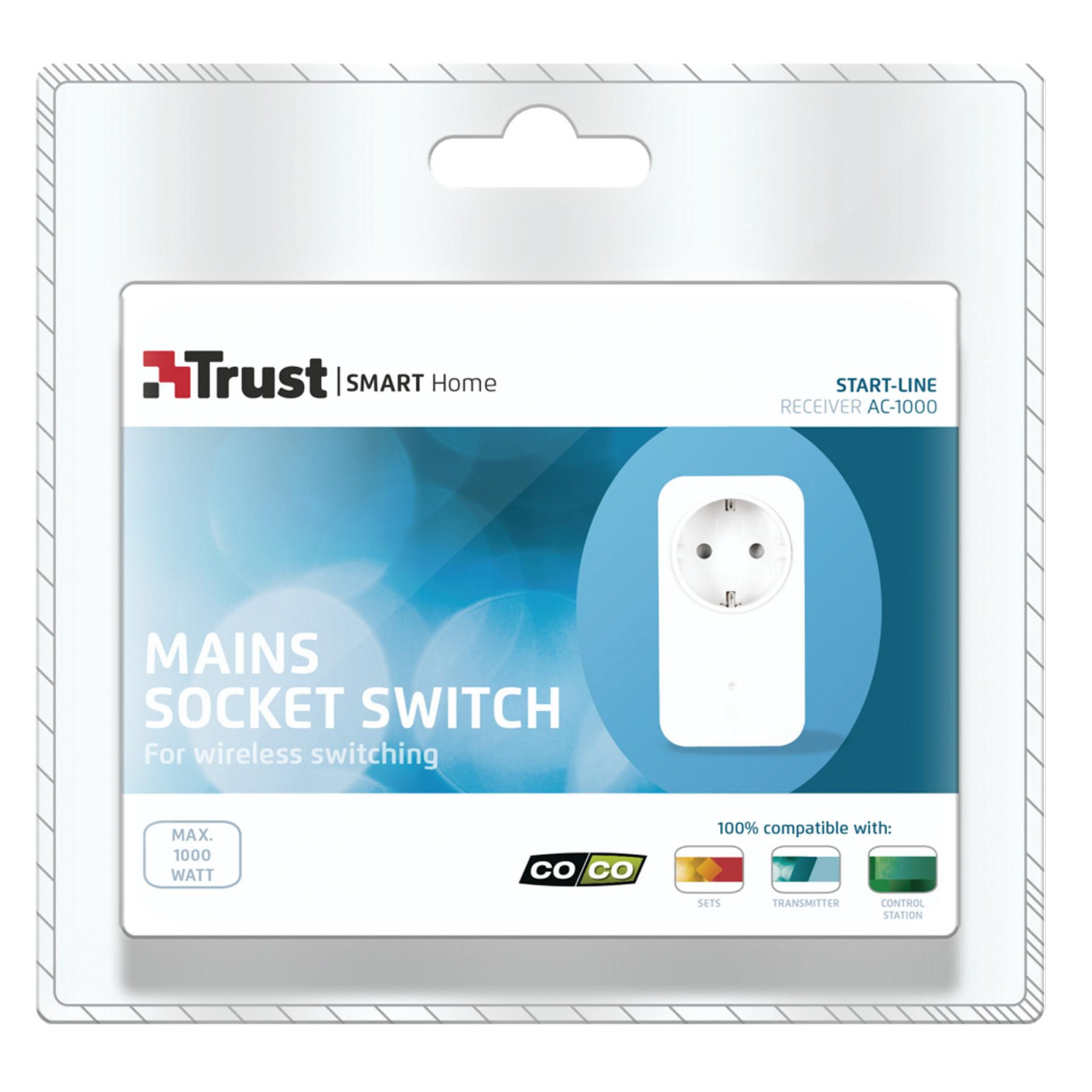 Умная розетка Trust AC-1000 Wall socket switch (<1000W) (71002) изображение 2