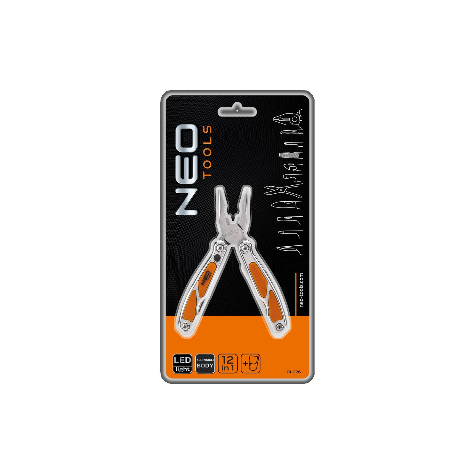 Мультитул Neo Tools 12 елементів, з LED (01-026) зображення 2
