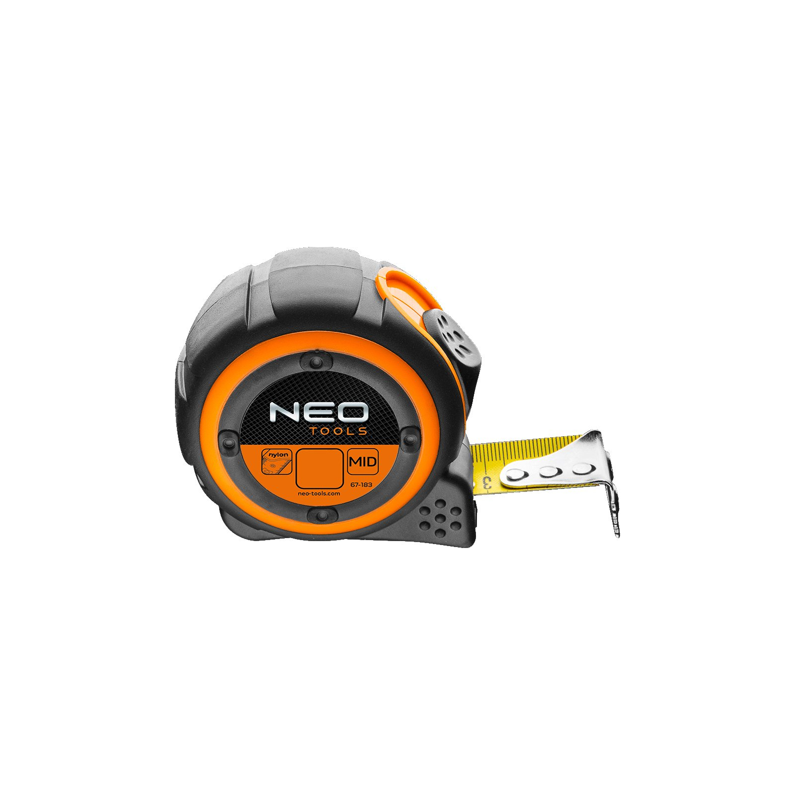 Рулетка Neo Tools стальная лента 5 м x 25 мм, магнит (67-185)