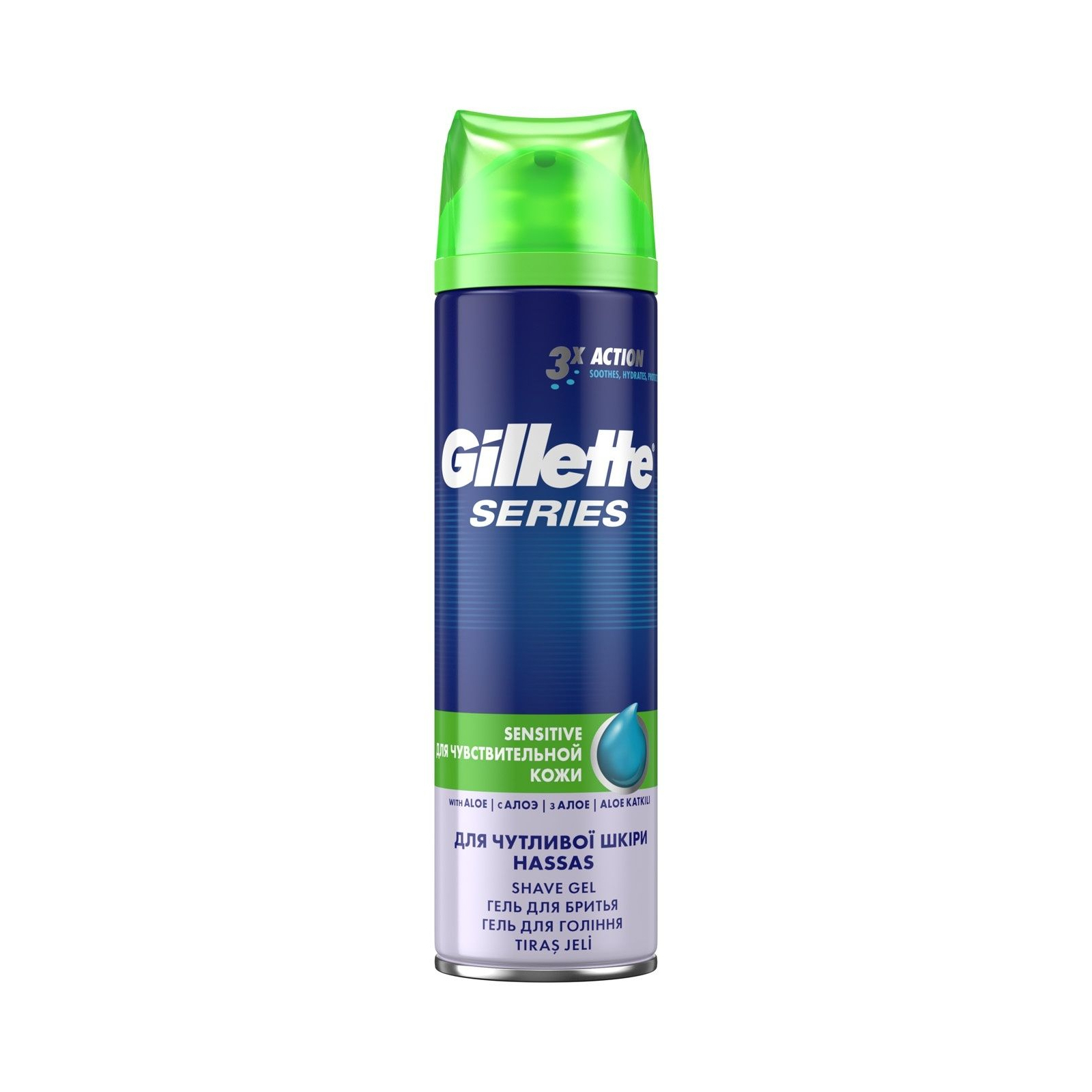 Гель для гоління Gillette Series Sensitive Skin Для чутливої шкіри 200 мл (3014260214692)
