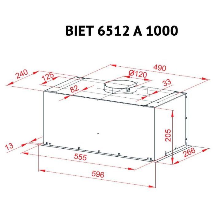 Витяжка кухонна Perfelli BIET 6512 A 1000 W LED зображення 7