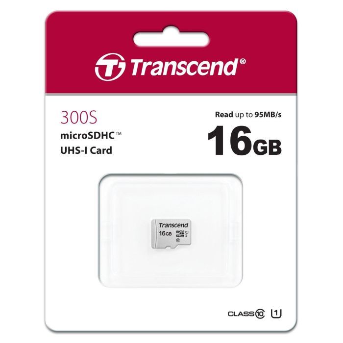 Карта памяти Transcend 16GB microSDHC class 10 UHS-I U1 (TS16GUSD300S) изображение 2