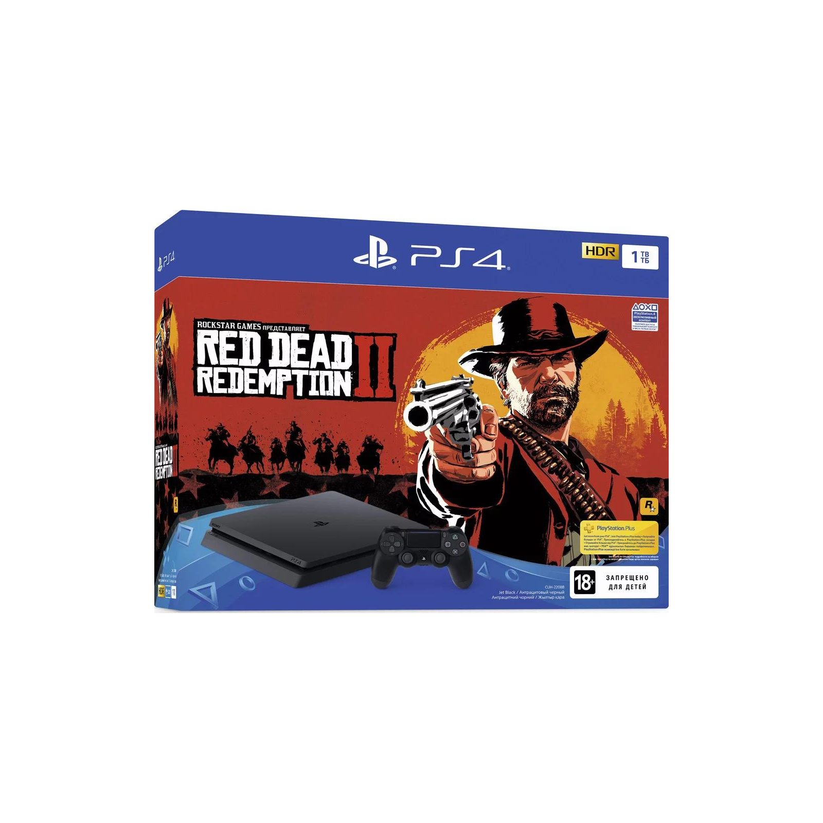 Игровая консоль Sony PlayStation 4 Slim 1Tb Black (+Red Dead Redemption 2) (9760016)