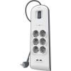 Сетевой фильтр питания Belkin Superior SurgeMaster 2м, 6 роз, 2xUSB (BSV604VF2M)
