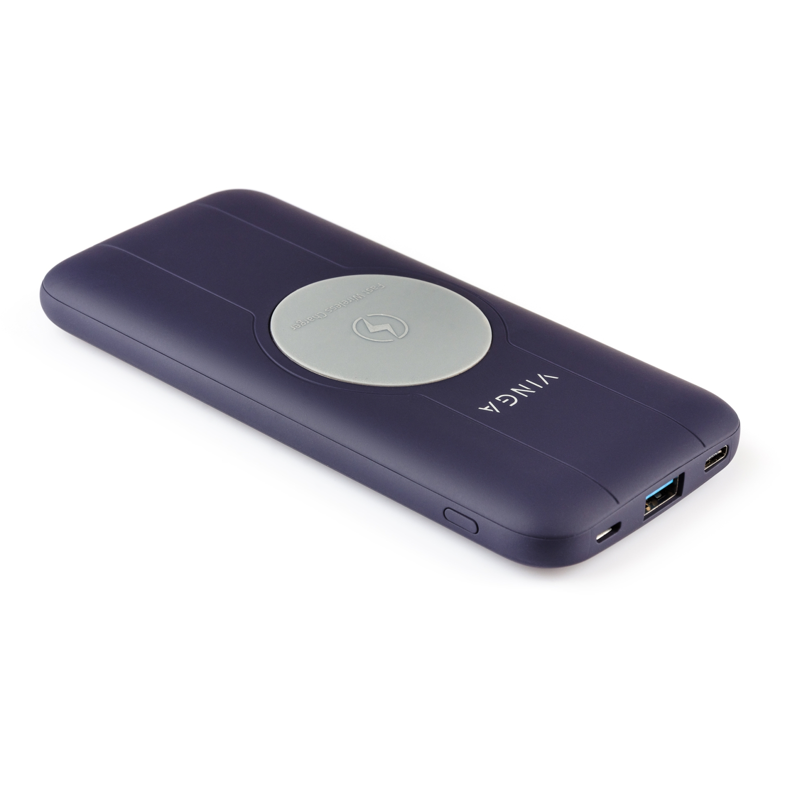 Батарея універсальна Vinga 10000 mAh Wireless QC3.0 PD soft touch purple (BTPB3510WLROP) зображення 3