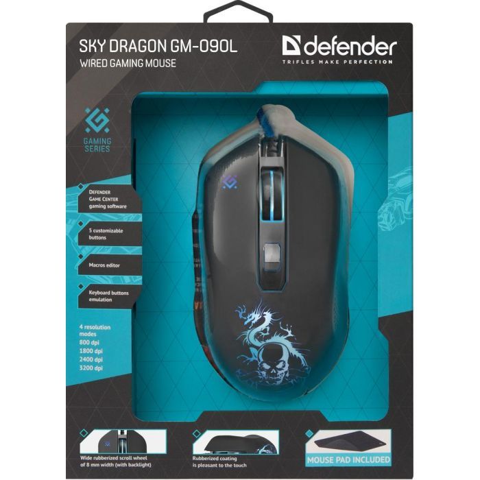 Мышка Defender Sky Dragon GM-090L Black (52090) изображение 7