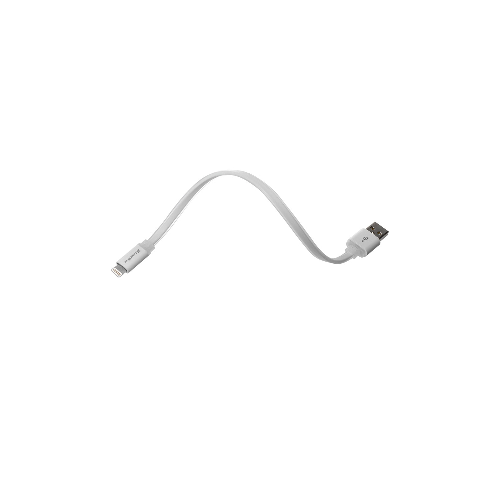 Дата кабель USB 2.0 AM to Lightning 0.25m white ColorWay (CW-CBUM-LM25W) изображение 2